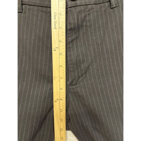 Banana Republic Men's Pants 100% Cotton Stripe Brown Business Work Size 32 - Picture 6 of 10